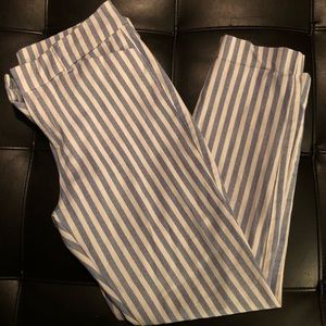 Blue & White Striped Pixie Pants